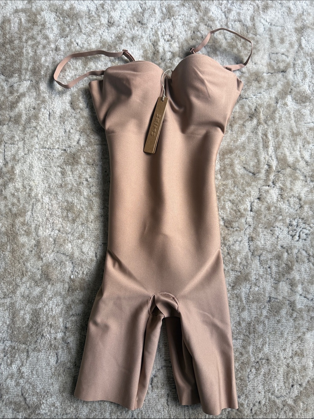 SKIMS BODY zoned underwire mid thigh bodysuit color Sienna